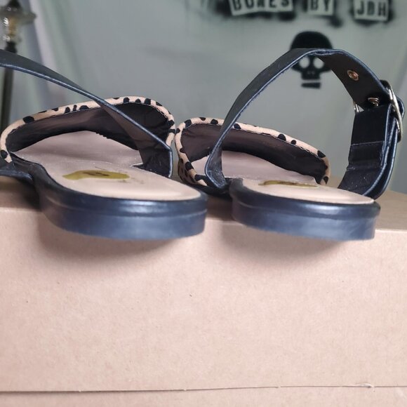 Nicole Miller HINDY Slip-on Flats Mules Pointy Toe Animal Print Sz 8 - Picture 14 of 16